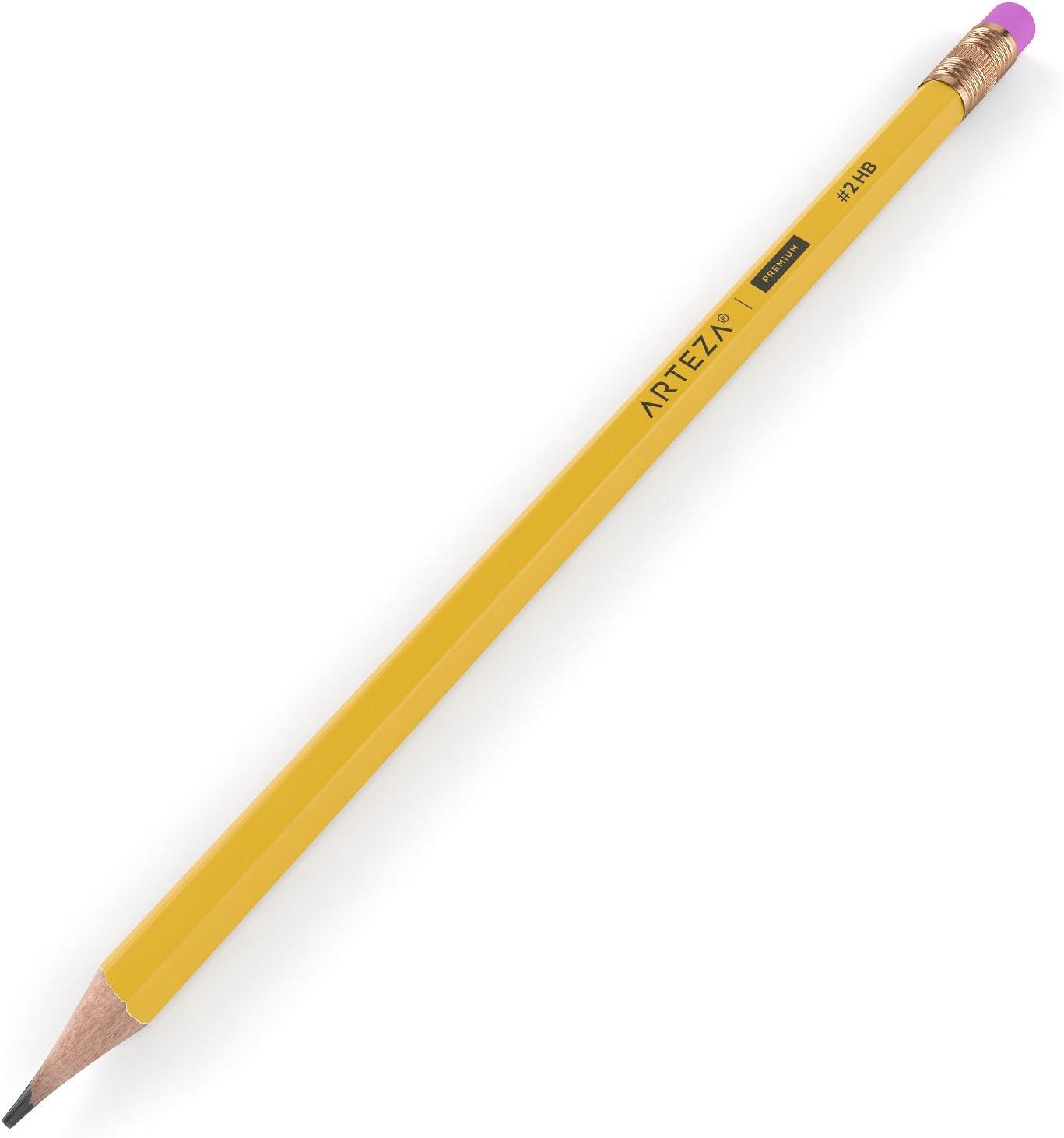 imageARTEZA HB Pencils 2 Pack of 180 WoodCased Graphite Pencils in Bulk PreSharpened Office and School Supplies for Exams Classrooms Students