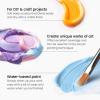ARTEZA Craft Acrylic Paint Set, Water-Based Acrylic Craft Paint, Matte Finish Artist Paints, Art Supplies for Glass, Wood, Ceramics, Fabrics, Leather(Basic Colors)
