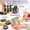 ARTEZA Craft Acrylic Paint Set, Water-Based Acrylic Craft Paint, Matte Finish Artist Paints, Art Supplies for Glass, Wood, Ceramics, Fabrics, Leather(Basic Colors)
