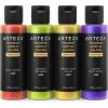 ARTEZA Iridescent Acrylic Paint Set – 10 Galaxy Tones, Shimmer Water-Based Paints for Canvas, Wood, Rocks, Fabrics, and Mixed Media Projects(4 x 118ml (4 fl oz) Sherbet Tones)