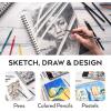 ARTEZA Sketch Book 2-Pack, 9×12 Inches – 200 Sheets, Spiral Bound, 68 lb Acid-Free Drawing Pad for Adults, Teens & Artists for Sketching(2 Pack 9×12)