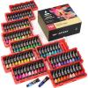 ARTEZA Acrylic Paint Set 24 Colors (0.74 oz Tubes). High-Viscosity, Richly Pigmented Paints for Canvas, Wood & Crafts. Non-Toxic Water-Based Formula. Holiday Gift for Artists & Painters(0.41 Fl Oz (Pack of 100))