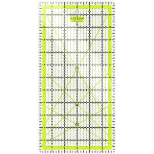 ARTEZA Quilting Ruler, Laser Cut Acrylic, Double Colored Grid Lines, 6″x6″(6 x 12)