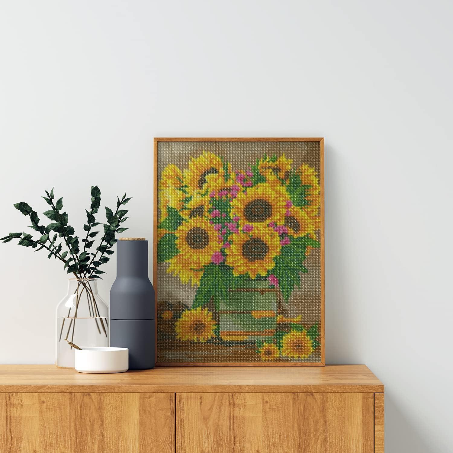 imageARTEZA 5D Diamond Painting Kit 2Pack Beach Designs FullDrill Diamond Art for Adults 12 x 16 Inches Canvases Round Rhinestones ampamp Painting Accessories Bead Art Craft SuppliesDaisy and Sunflower