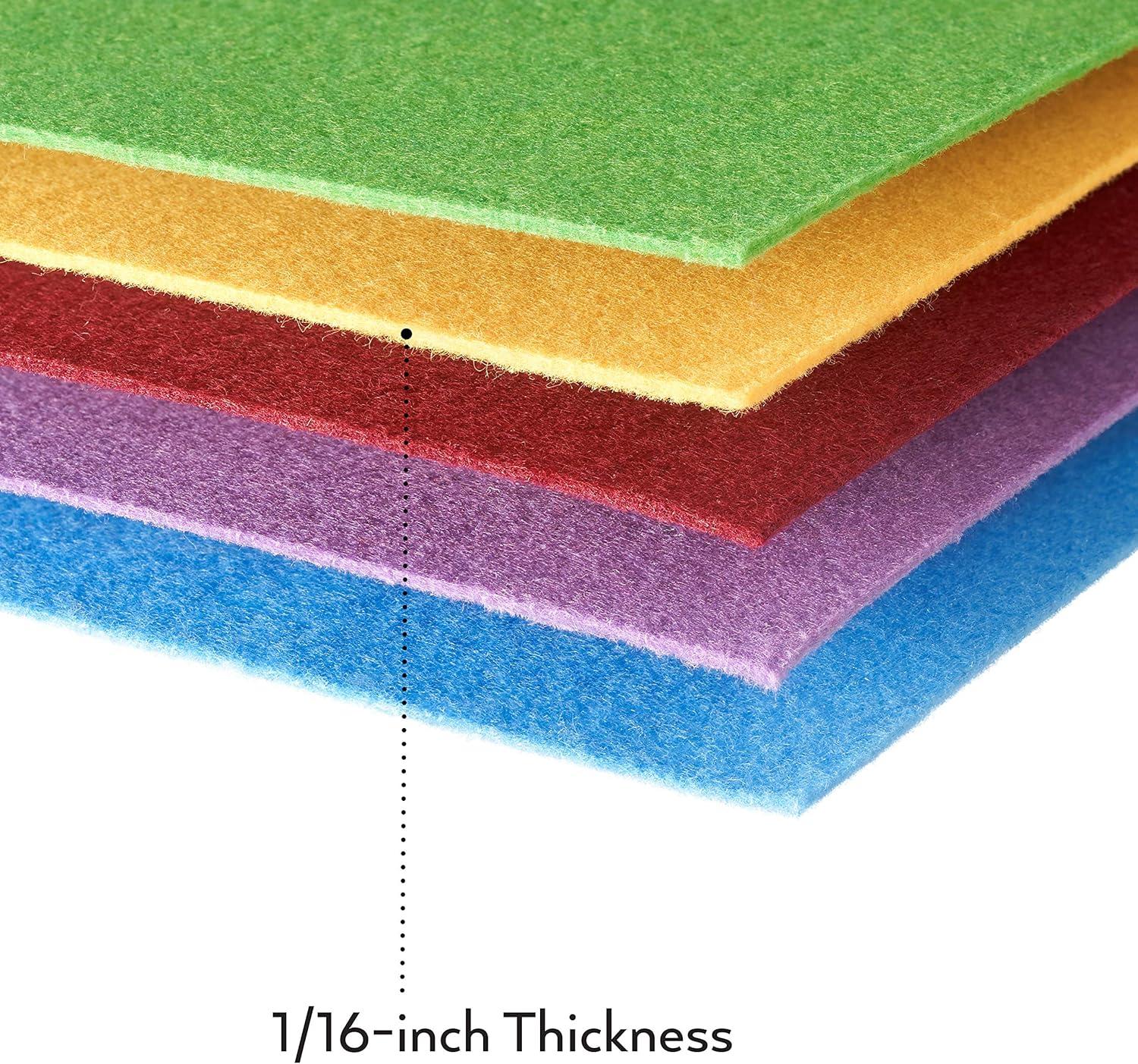 imageARTEZA Craft Felt Sheets 83 x 118 Inches Set of 50 Assorted Colors Stiff Non Woven Felt Fabric for Sewing and DIY Projects