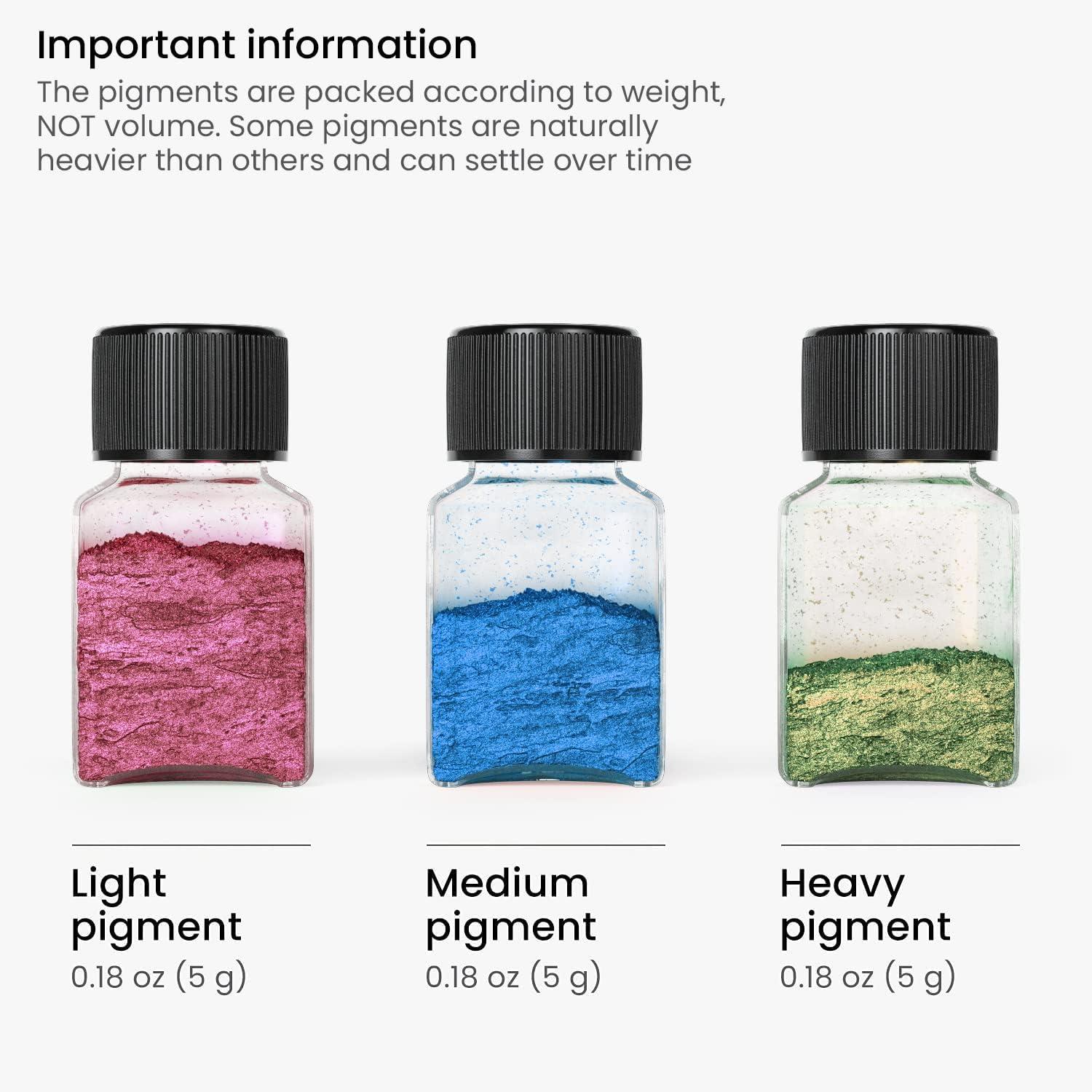 imageARTEZA Mica Powder for Epoxy Resin Set of 60 Assorted Colors 018 oz Bottles Mica Powder for Candle Making and DIY CraftsMulticolored