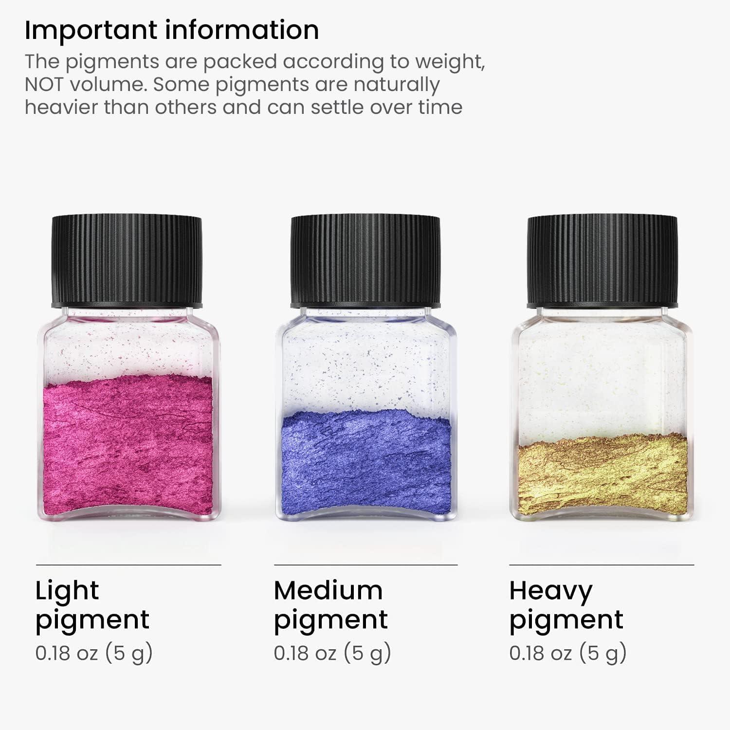 imageARTEZA Mica Powder for Epoxy Resin Set of 60 Assorted Colors 018 oz Bottles Mica Powder for Candle Making and DIY CraftsMulticolored