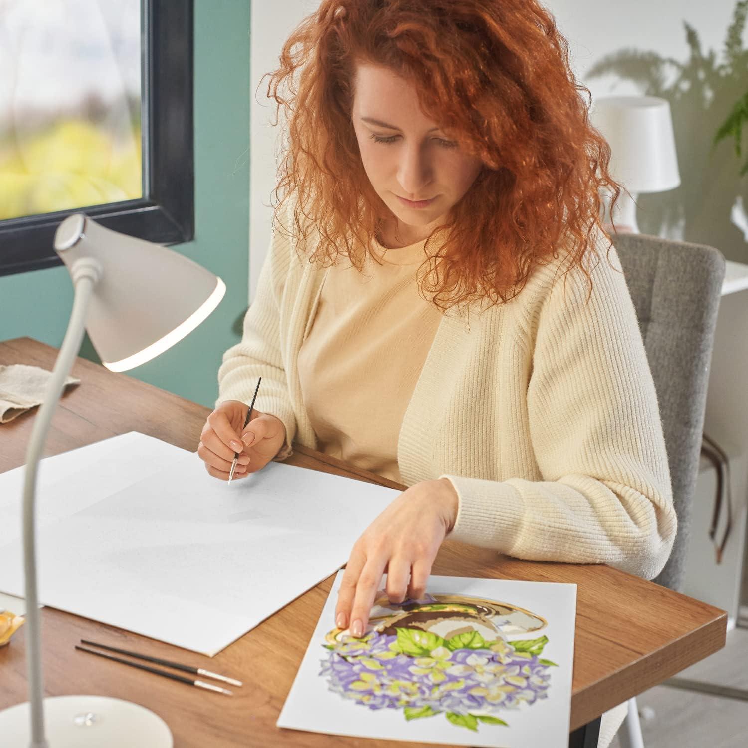 imageARTEZA Paint by Numbers Kit 12x16 Inches 21 Pieces Monstera Canvas Painting Kit Canvas Panel 12 Acrylic Paint Pots 5 Paintbrushes Art Supplies for a Meditative and CalmingFloral Hydrangea