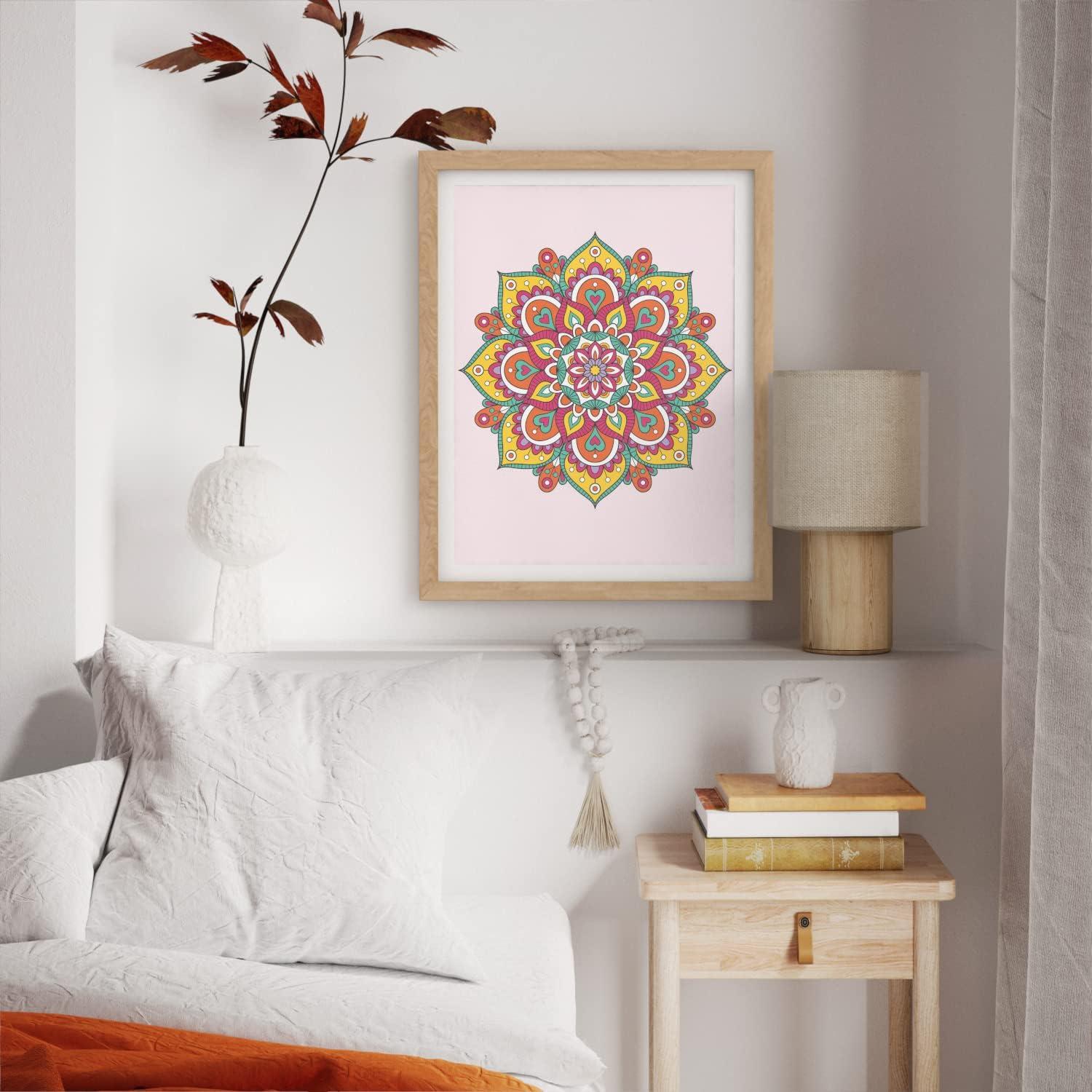 imageARTEZA Paint by Numbers Kit 12x16 Inches 21 Pieces Monstera Canvas Painting Kit Canvas Panel 12 Acrylic Paint Pots 5 Paintbrushes Art Supplies for a Meditative and CalmingMandala