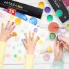 ARTEZA 12×16 Inches Finger Paint Paper Pad, Pack of 2 Finger Pads, 25 Sheets Each, 54lb/80gsm Drawing Pad for Kids