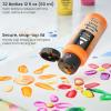 ARTEZA 16 Kids Tempera Paint Set, 13.5 oz/400 ml, Non-Toxic Washable Tempera Paint Bottles, Kids Art Supplies(Set of 32 Assorted)