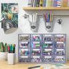 ARTEZA 20 Drawer Organizer and Storage Cabinet – Clear Plastic, Stackable Drawers for Makeup, Crafts, Sewing, Office Supplies, Small Parts & Tools(16 Cabinet)