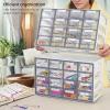 ARTEZA 20 Drawer Organizer and Storage Cabinet – Clear Plastic, Stackable Drawers for Makeup, Crafts, Sewing, Office Supplies, Small Parts & Tools(16 Cabinet)