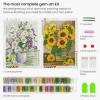 ARTEZA 5D Diamond Painting Kit, 2-Pack, Beach Designs, Full-Drill Diamond Art for Adults, 12 x 16 Inches Canvases, Round Rhinestones, & Painting Accessories, Bead Art Craft Supplies(Daisy and Sunflower)