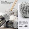 ARTEZA Acrylic Yarn for Crocheting, 4 x 200-g Skeins of Worsted Yarn for Knitting, Mossy A602, Knitting & Crochet Supplies(A little Shady)
