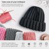 ARTEZA Acrylic Yarn for Crocheting, 4 x 200-g Skeins of Worsted Yarn for Knitting, Mossy A602, Knitting & Crochet Supplies(Black)