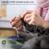 ARTEZA Acrylic Yarn for Crocheting, 4 x 200-g Skeins of Worsted Yarn for Knitting, Mossy A602, Knitting & Crochet Supplies(Black)