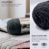 ARTEZA Acrylic Yarn for Crocheting, 4 x 200-g Skeins of Worsted Yarn for Knitting, Mossy A602, Knitting & Crochet Supplies(Black)