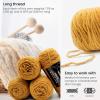ARTEZA Acrylic Yarn for Crocheting, 4 x 200-g Skeins of Worsted Yarn for Knitting, Mossy A602, Knitting & Crochet Supplies(Going for Gold)
