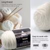 ARTEZA Acrylic Yarn for Crocheting, 4 x 200-g Skeins of Worsted Yarn for Knitting, Mossy A602, Knitting & Crochet Supplies(Half & Half)
