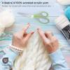 ARTEZA Acrylic Yarn for Crocheting, 4 x 200-g Skeins of Worsted Yarn for Knitting, Mossy A602, Knitting & Crochet Supplies(Half & Half)