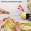 ARTEZA Acrylic Yarn for Crocheting, 4 x 200-g Skeins of Worsted Yarn for Knitting, Mossy A602, Knitting & Crochet Supplies(Making Lemonade)