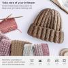 ARTEZA Acrylic Yarn for Crocheting, 4 x 200-g Skeins of Worsted Yarn for Knitting, Mossy A602, Knitting & Crochet Supplies(Mushroom)