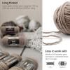 ARTEZA Acrylic Yarn for Crocheting, 4 x 200-g Skeins of Worsted Yarn for Knitting, Mossy A602, Knitting & Crochet Supplies(Mushroom)