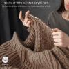 ARTEZA Acrylic Yarn for Crocheting, 4 x 200-g Skeins of Worsted Yarn for Knitting, Mossy A602, Knitting & Crochet Supplies(Mushroom)