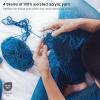ARTEZA Acrylic Yarn for Crocheting, 4 x 200-g Skeins of Worsted Yarn for Knitting, Mossy A602, Knitting & Crochet Supplies(Peacocking)