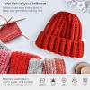 ARTEZA Acrylic Yarn for Crocheting, 4 x 200-g Skeins of Worsted Yarn for Knitting, Mossy A602, Knitting & Crochet Supplies(Red)