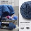 ARTEZA Acrylic Yarn for Crocheting, 4 x 200-g Skeins of Worsted Yarn for Knitting, Mossy A602, Knitting & Crochet Supplies(Ripped Jeans)