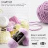 ARTEZA Acrylic Yarn for Crocheting, 4 x 200-g Skeins of Worsted Yarn for Knitting, Mossy A602, Knitting & Crochet Supplies(Smell the Lilacs)