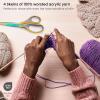 ARTEZA Acrylic Yarn for Crocheting, 4 x 200-g Skeins of Worsted Yarn for Knitting, Mossy A602, Knitting & Crochet Supplies(Sugar Plum)