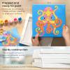 ARTEZA Animal-Themed Painting Set for Kids, 4 Pre-Sized 8×8 Inch Canvases, 24 Vibrant Acrylic Colors, 4 Brushes & Palettes, Creative Art Activities for Ages 6+(Ocean Scenes)