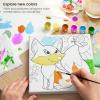 ARTEZA Animal-Themed Painting Set for Kids, 4 Pre-Sized 8×8 Inch Canvases, 24 Vibrant Acrylic Colors, 4 Brushes & Palettes, Creative Art Activities for Ages 6+(Animals)
