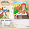 ARTEZA Animal-Themed Painting Set for Kids, 4 Pre-Sized 8×8 Inch Canvases, 24 Vibrant Acrylic Colors, 4 Brushes & Palettes, Creative Art Activities for Ages 6+(Animals)