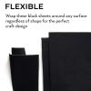 ARTEZA Black Craft Felt Sheets, 8.3 x 11.8 Inches, Set of 20, Stiff Non Woven Felt Fabric for Sewing and DIY Projects(20 Adhesive Squares)