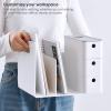 ARTEZA Desktop Storage Rack with Divider – 3 Drawers for Art and Office Supplies, Pencil Holder Organizer for Desk, 11.57 x 8.43 x 8.5 in, Cool Gray(3 Drawers White)