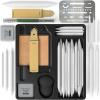 ARTEZA Drawing Kit for Adults – 35-Piece Sketching Set with Blending Stumps, Tortillons, Sanding Blocks, Erasers, Chamois, Pencil Extender and Tools