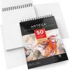ARTEZA Drawing Paper Pad, 8 x 10 Inches, Pack of 1, 50 Sheets, Spiral Bound Artist Drawing Books, Durable Acid Free White Sketch Paper(8″x10″ (Pack of 1))