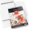 ARTEZA Drawing Paper Pad, 8 x 10 Inches, Pack of 1, 50 Sheets, Spiral Bound Artist Drawing Books, Durable Acid Free White Sketch Paper(8″x10″ (Pack of 2))