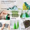 ARTEZA Embroidery Thread 80 Skeins – 100% Mercerized Cotton Floss in Black, White, Dark Gray & Light Gray – for Cross Stitch, Needlework, Jewelry and Crafts(Green)