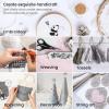 ARTEZA Embroidery Thread 80 Skeins – 100% Mercerized Cotton Floss in Black, White, Dark Gray & Light Gray – for Cross Stitch, Needlework, Jewelry and Crafts(Black & White)