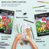 ARTEZA Kids Coloring Book and Colored Pencils Kit, 8.5×11 Inches, Sea Creature Illustrations, 50 Double-Sided Coloring Sheets, 100-lb Paper(Animal)