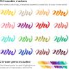 ARTEZA Kids Fine Tip Washable Markers, 42 Bright Colors, 36 Washable Marker Pens and 6 Non-Washable Neon Pens, School Supplies for Kids Ages 3 and Up(18 Bold Tip)