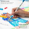 ARTEZA Kids Fine Tip Washable Markers, 42 Bright Colors, 36 Washable Marker Pens and 6 Non-Washable Neon Pens, School Supplies for Kids Ages 3 and Up(24 Dual Tip)
