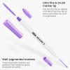 ARTEZA Kids Fine Tip Washable Markers, 42 Bright Colors, 36 Washable Marker Pens and 6 Non-Washable Neon Pens, School Supplies for Kids Ages 3 and Up(24 Dual Tip)