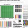 ARTEZA Kids Painting & Drawing Kit, 75-Piece Bundle, 18 Mini Colored Pencils, 16 Watercolor Paints, 14 Oil Pastels, 14 Crayons(Green)