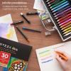 ARTEZA Kids Painting & Drawing Kit, 75-Piece Bundle, 18 Mini Colored Pencils, 16 Watercolor Paints, 14 Oil Pastels, 14 Crayons(Green)
